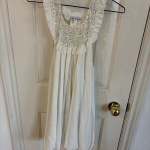 early 200s bubble party white dress with sequins * accepting offers